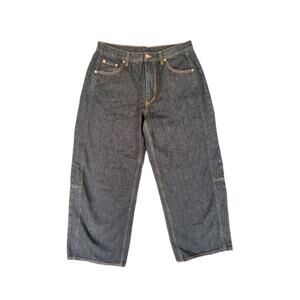 G. Label by goop Blythe Curved Jeans Dark Denim Womens Size 29 Wide Leg $395